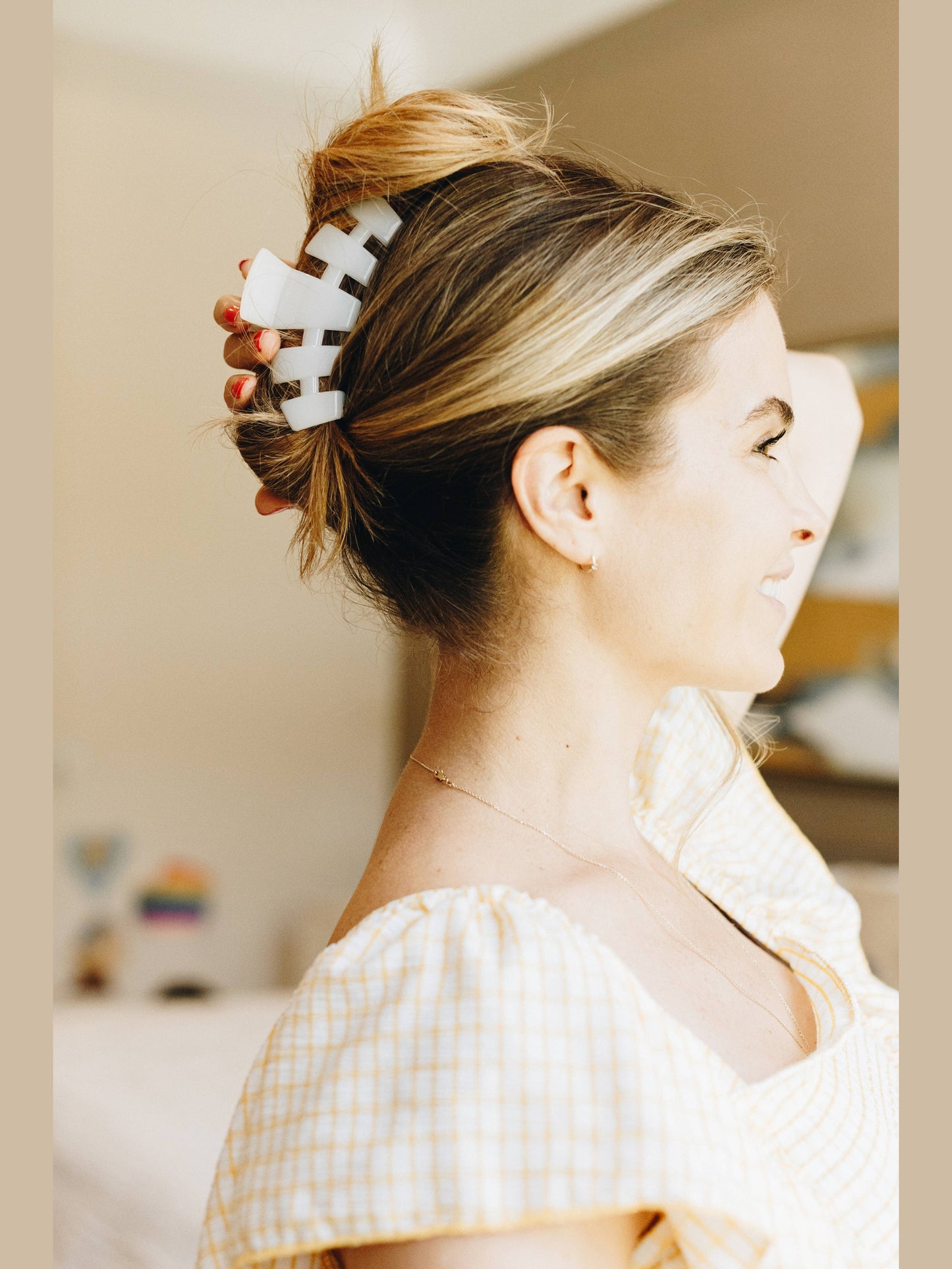 Classic Hair Clip | Large | Coconut White
