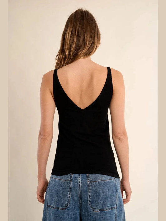 Knitted Tank Top - Black