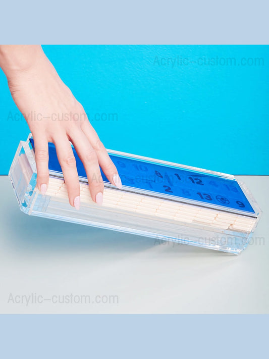 Blue Acrylic Rummikub Set - Modern & Durable