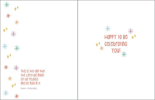 With Scripture Birthday Greeting Card - Festive Cake Slice