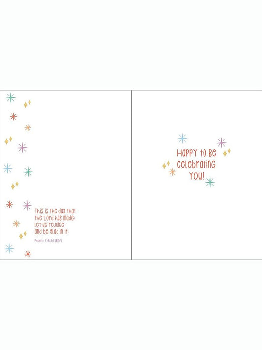 With Scripture Birthday Greeting Card - Festive Cake Slice