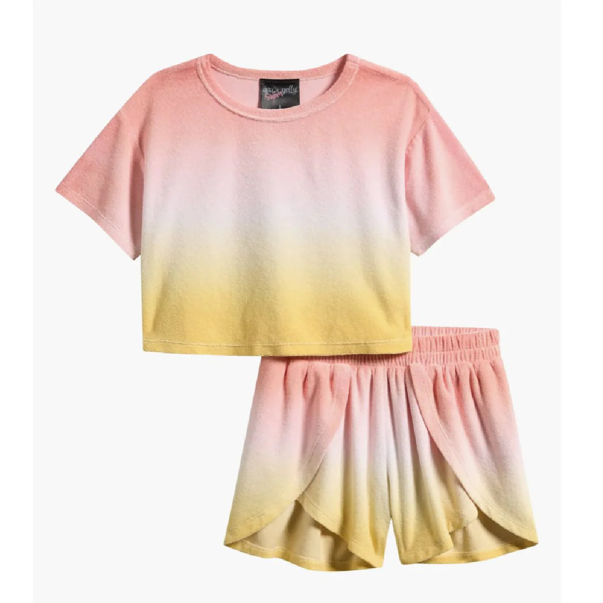 Coral Ombre Terry Short Set