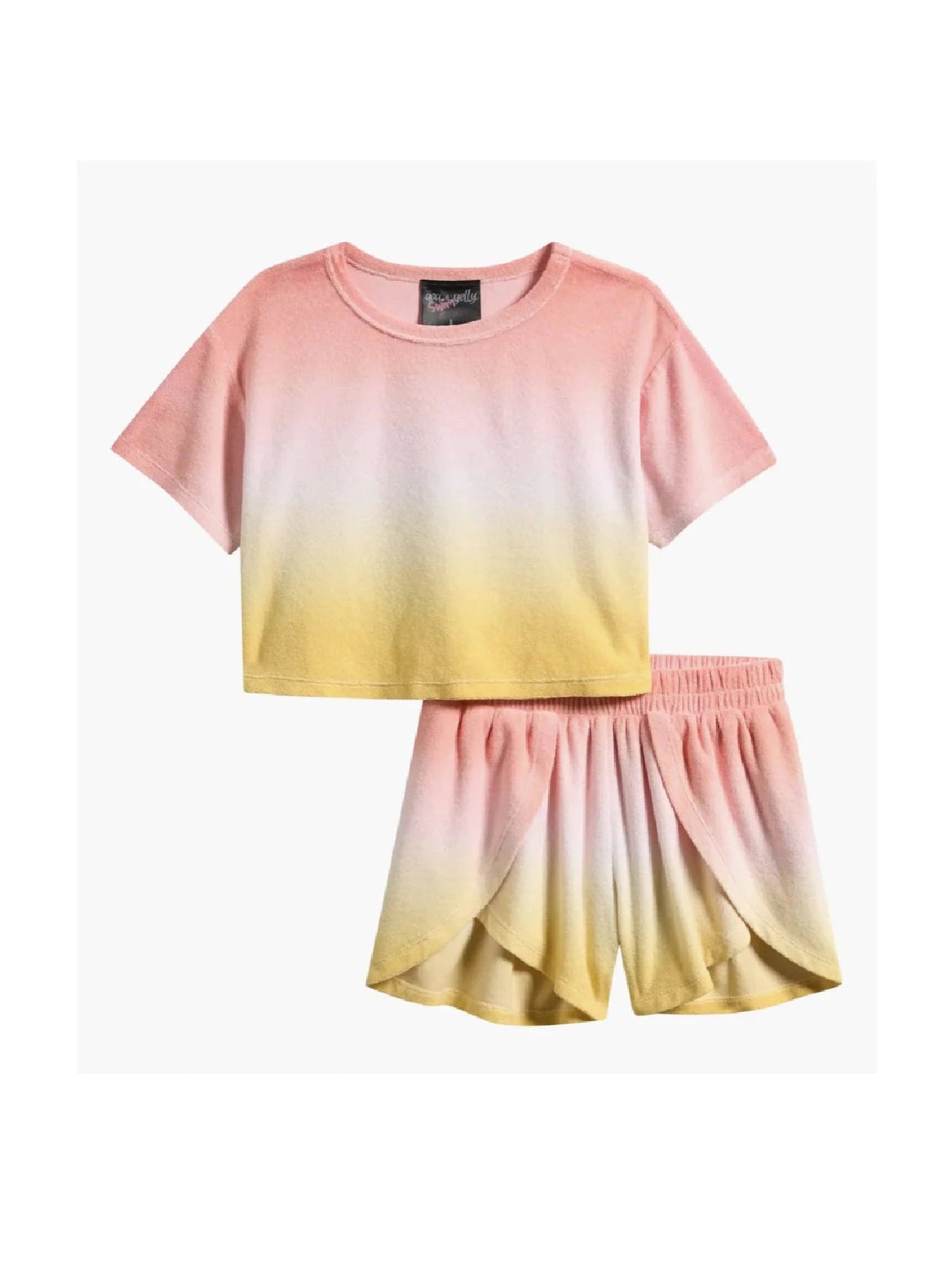 Coral Ombre Terry Short Set