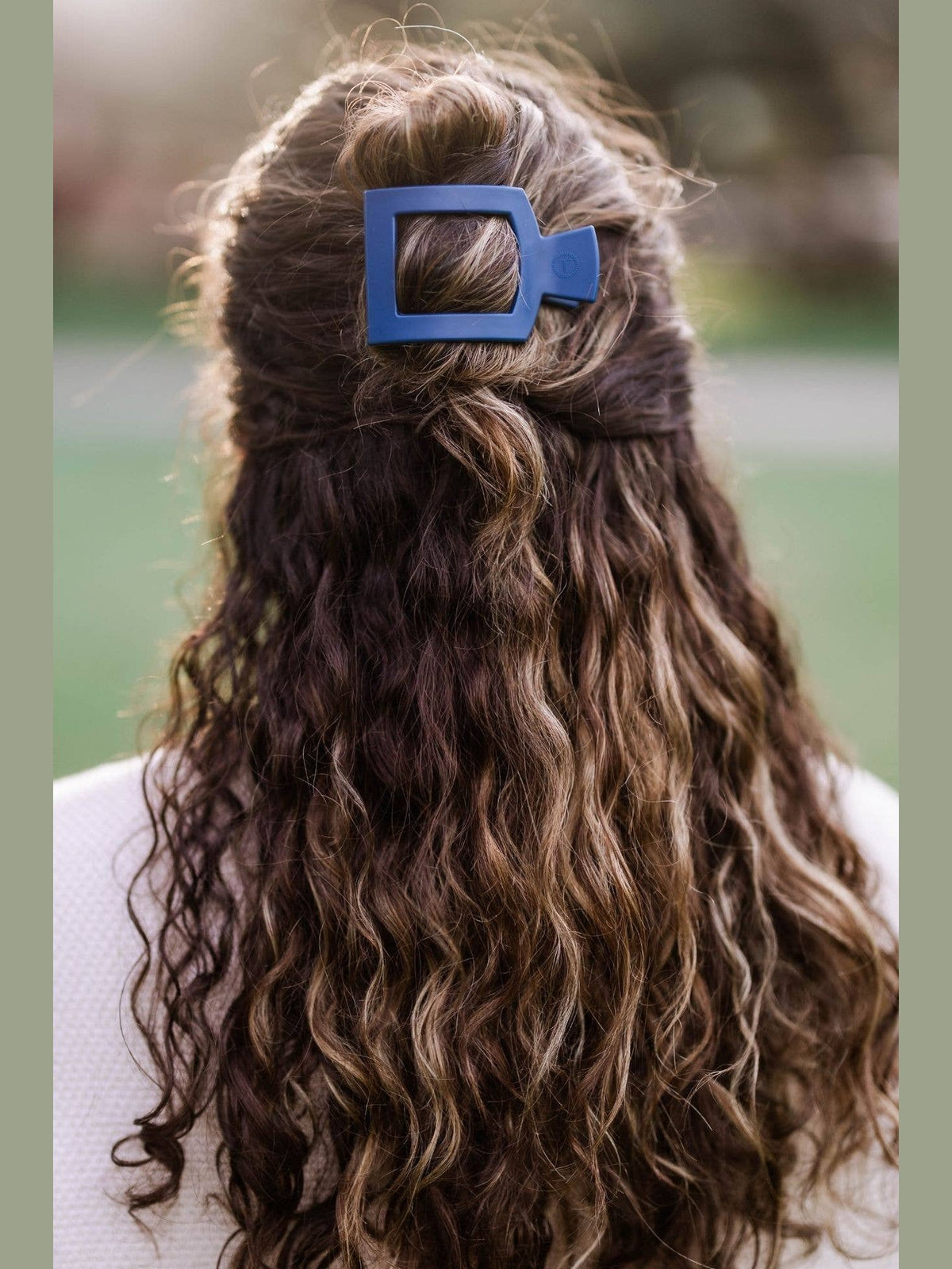 Square Flat Hair Clip | Small | Midnight Rain