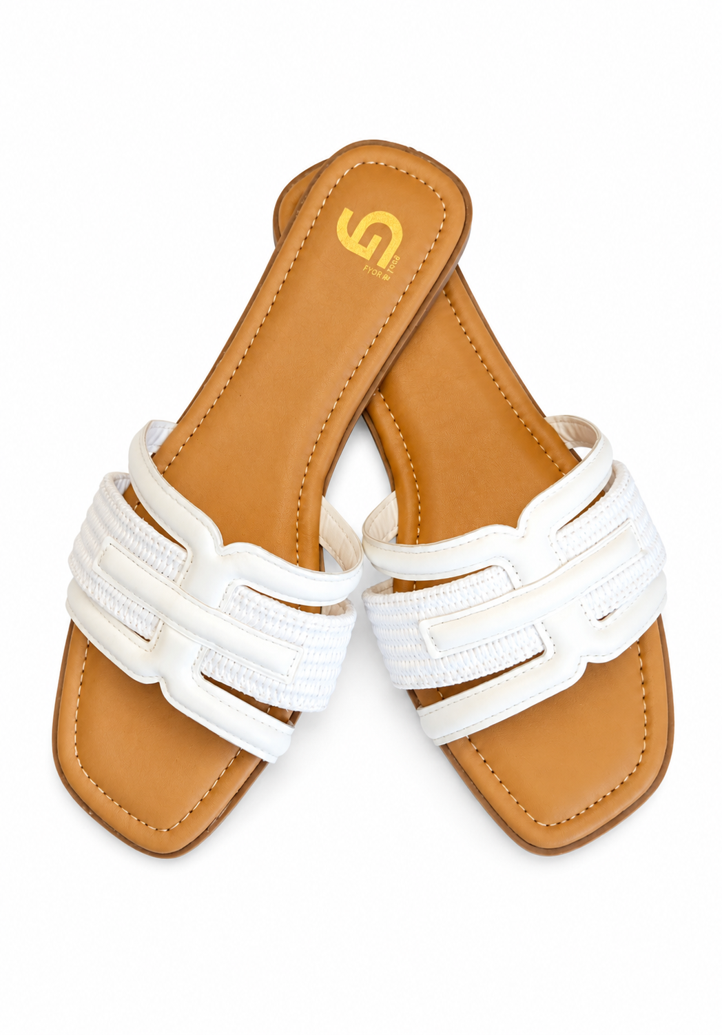Rattan H Slide - White
