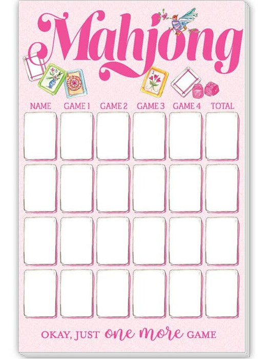 Handpainted Mahjong Score Pad Large Notepad