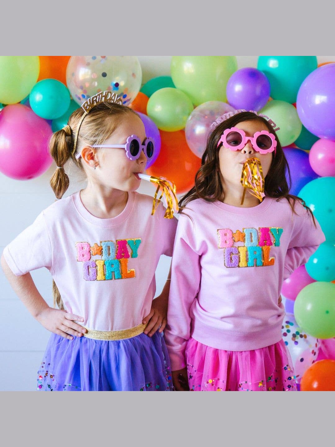 Birthday Girl Patch T-Shirt - Kids Short Sleeve Shirt
