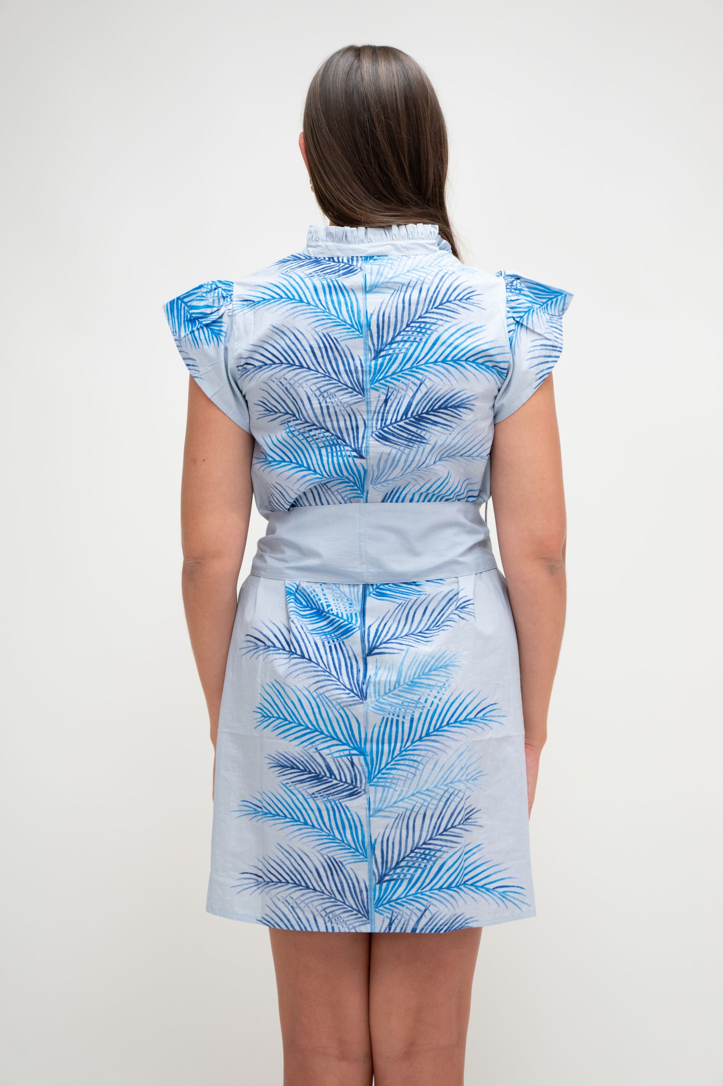Aurea Blue Palms Dress