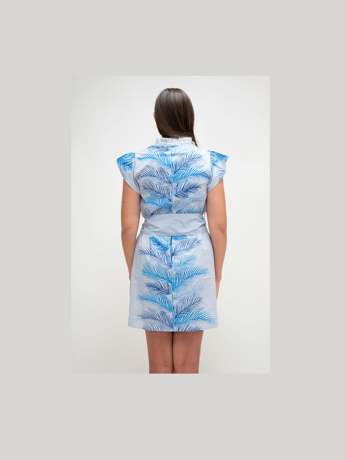 Aurea Blue Palms Dress