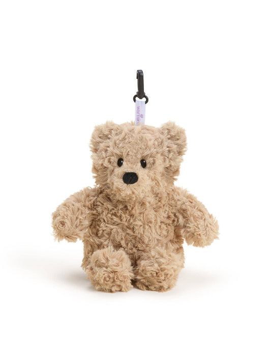 Brown Curly Bear Bag Charm