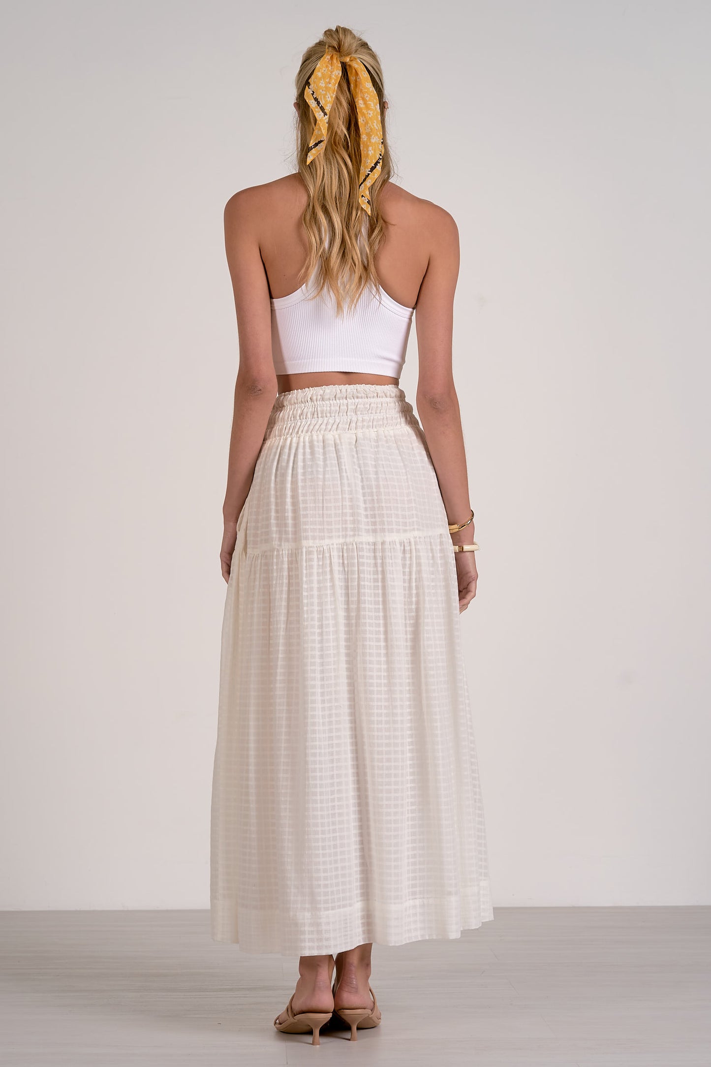 Smocked Maxi Skirt
