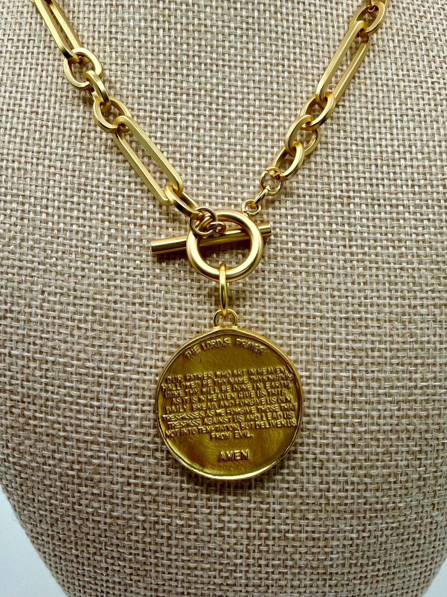 Heirloom Matte Lord's Prayer Necklace