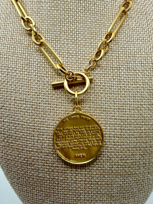 Heirloom Matte Lord's Prayer Necklace