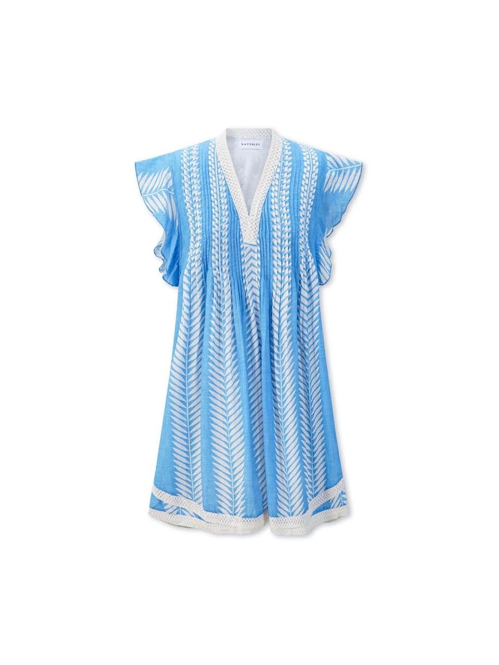 Eden Dress - Cornflower Leaf