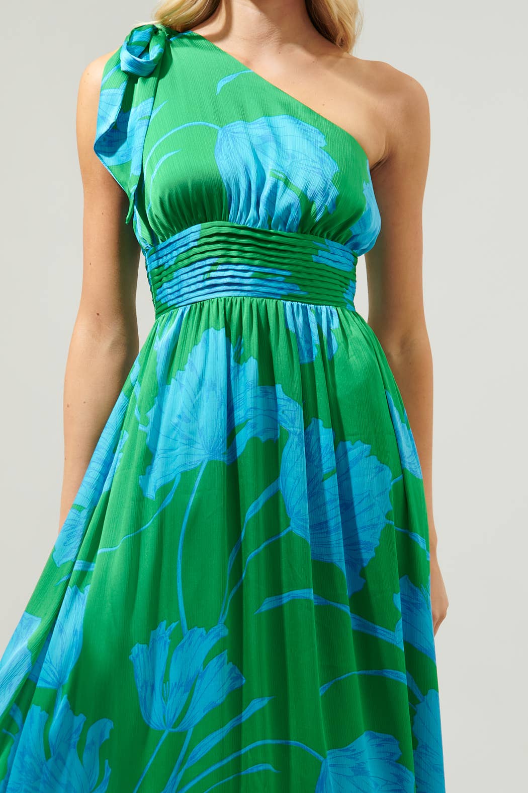 Seamoss Floral Bayou One Shoulder Maxi Dress