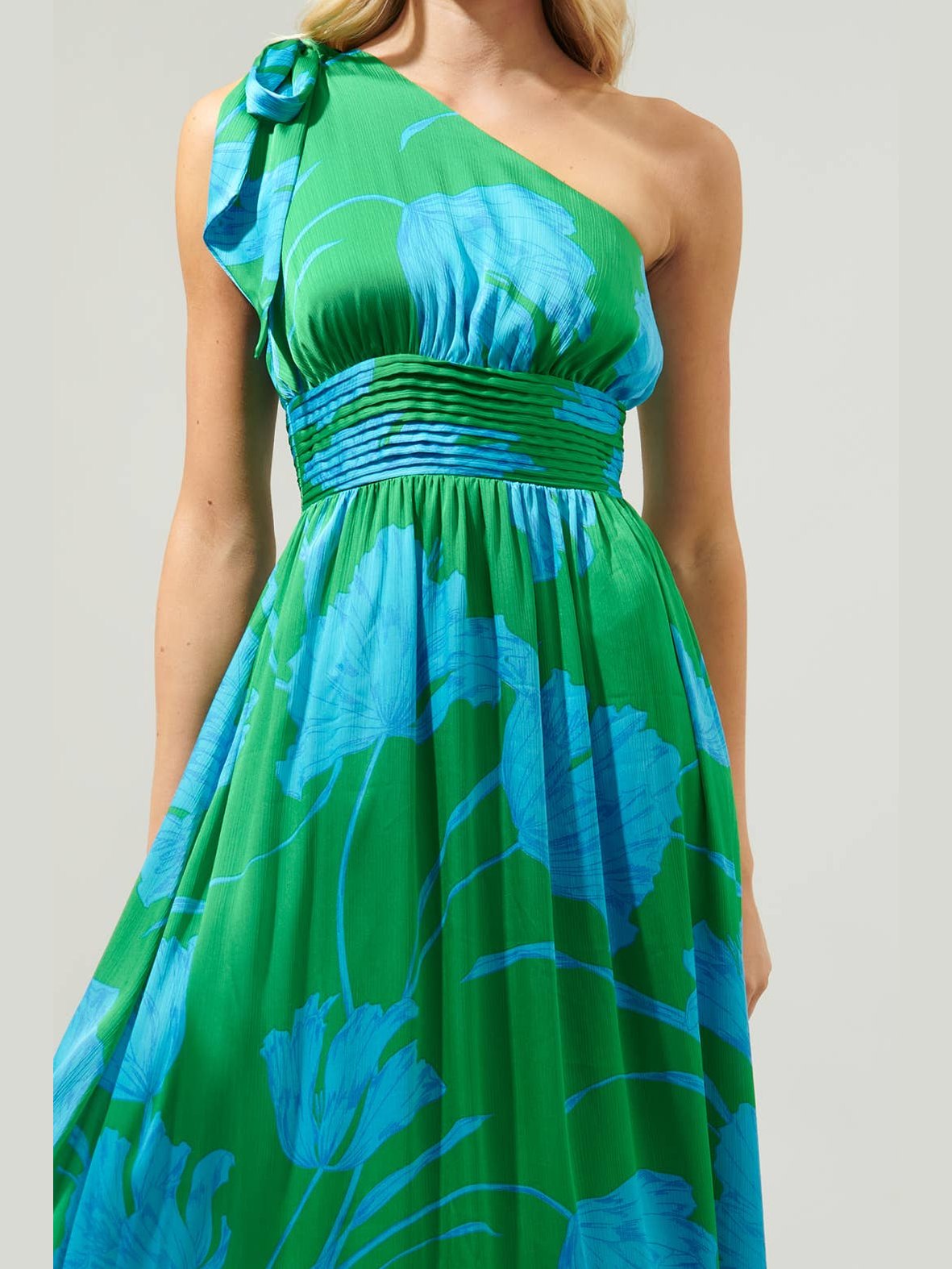 Seamoss Floral Bayou One Shoulder Maxi Dress