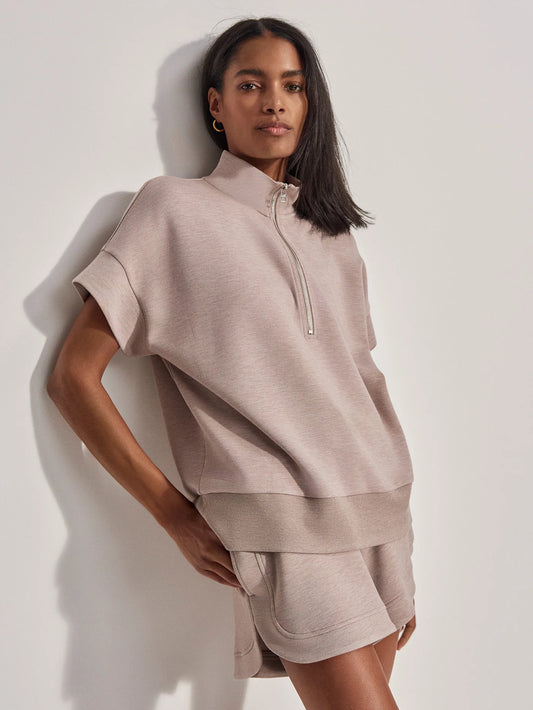 Ritchie Short Sleeve Sweat - Taupe Marl