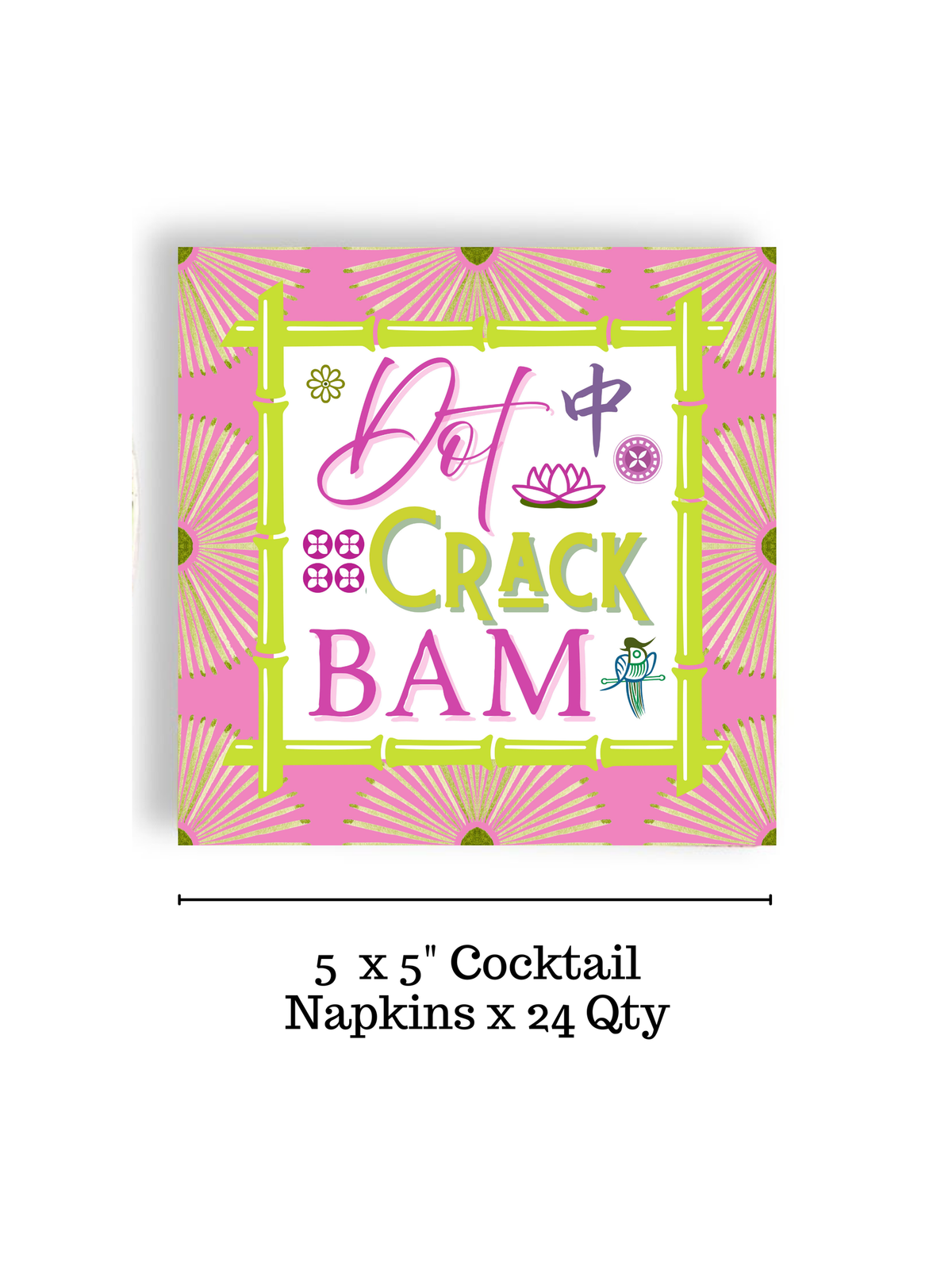 Mahjong Psychedelic 24ct Cocktail Napkin Separates (3ply)