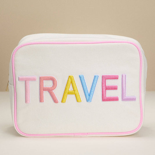 Canvas Travel Bag with Rainbow Lettering
