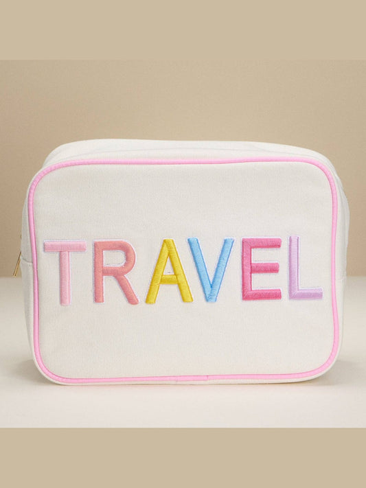 Canvas Travel Bag with Rainbow Lettering