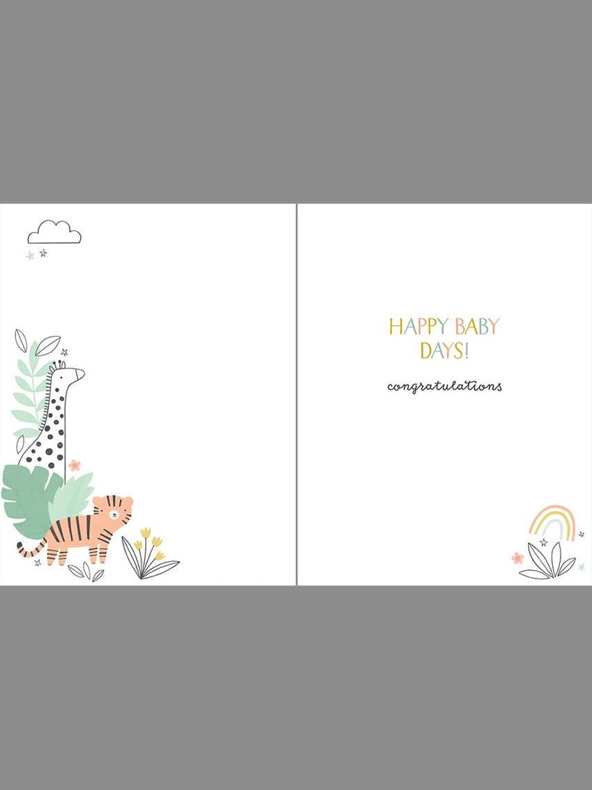 Baby Greeting Card - In The Jungle