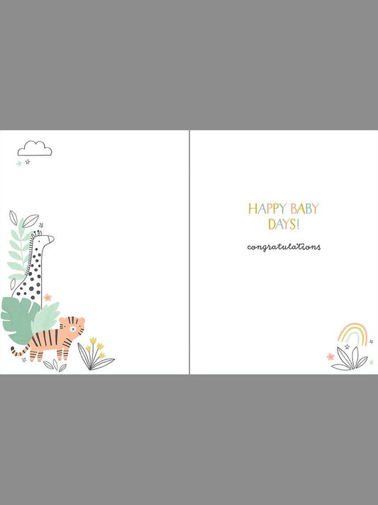 Baby Greeting Card - In The Jungle
