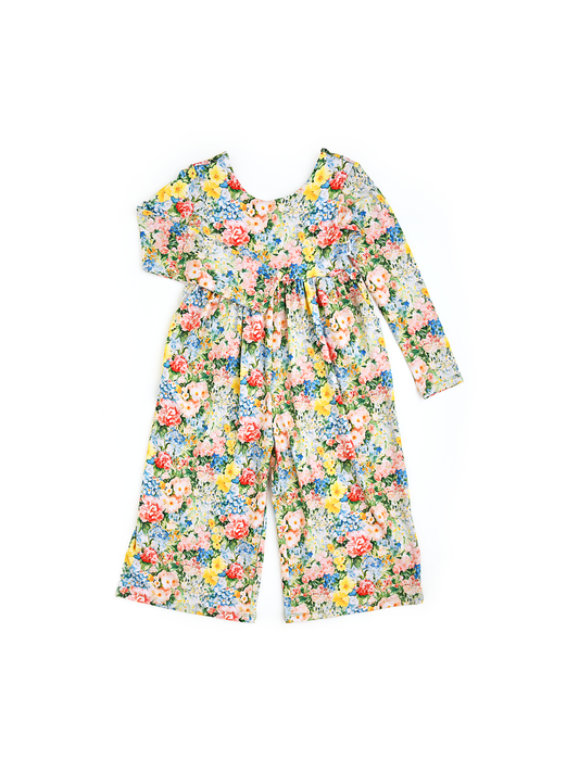 Joanna WIDE LEG ROMPER Bamboo Floral Kids Clothing Outfit