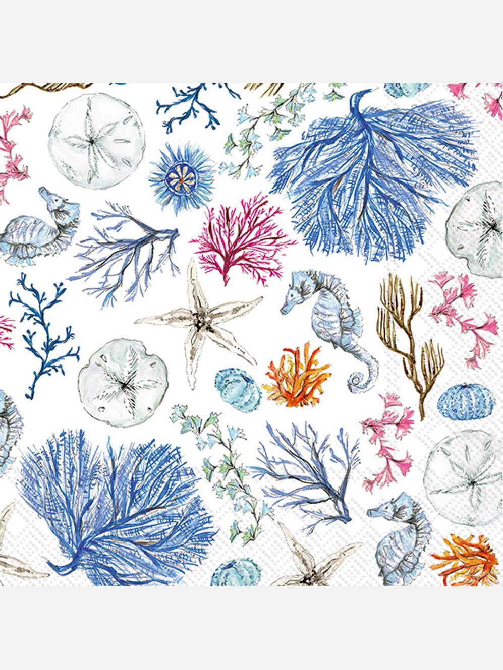 Paper Cocktail Napkin 20 Ct Blue Coastal Rosanne Beck