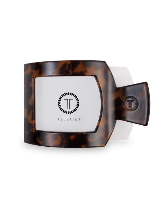 Square Flat Hair Clip | Large | Tortoise