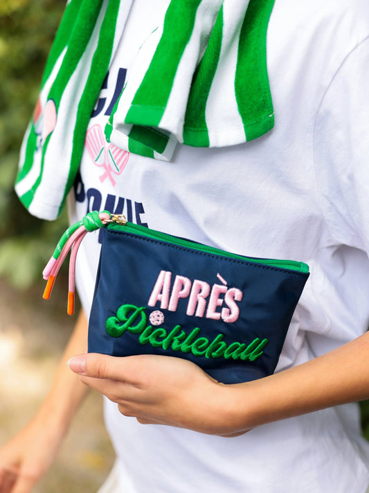 "APRÈS PICKLEBALL" SMALL ZIP POUCH