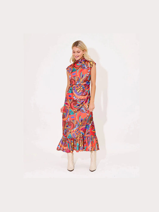 Estelle Dress - Elegant Jewel Box Print for Fall Weddings