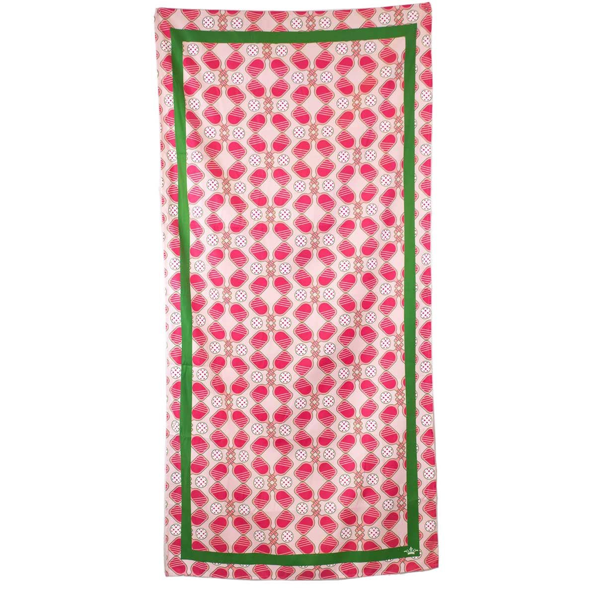 Live Love Pickleball Beach Towel Pink/Green/White 34x70