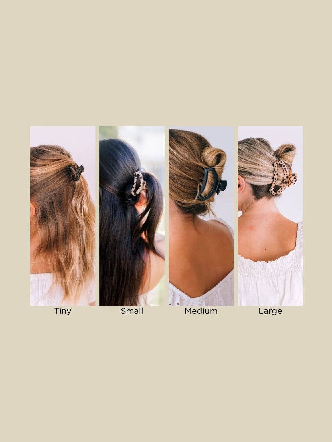Open Hair Clip | Large | Almond Beige