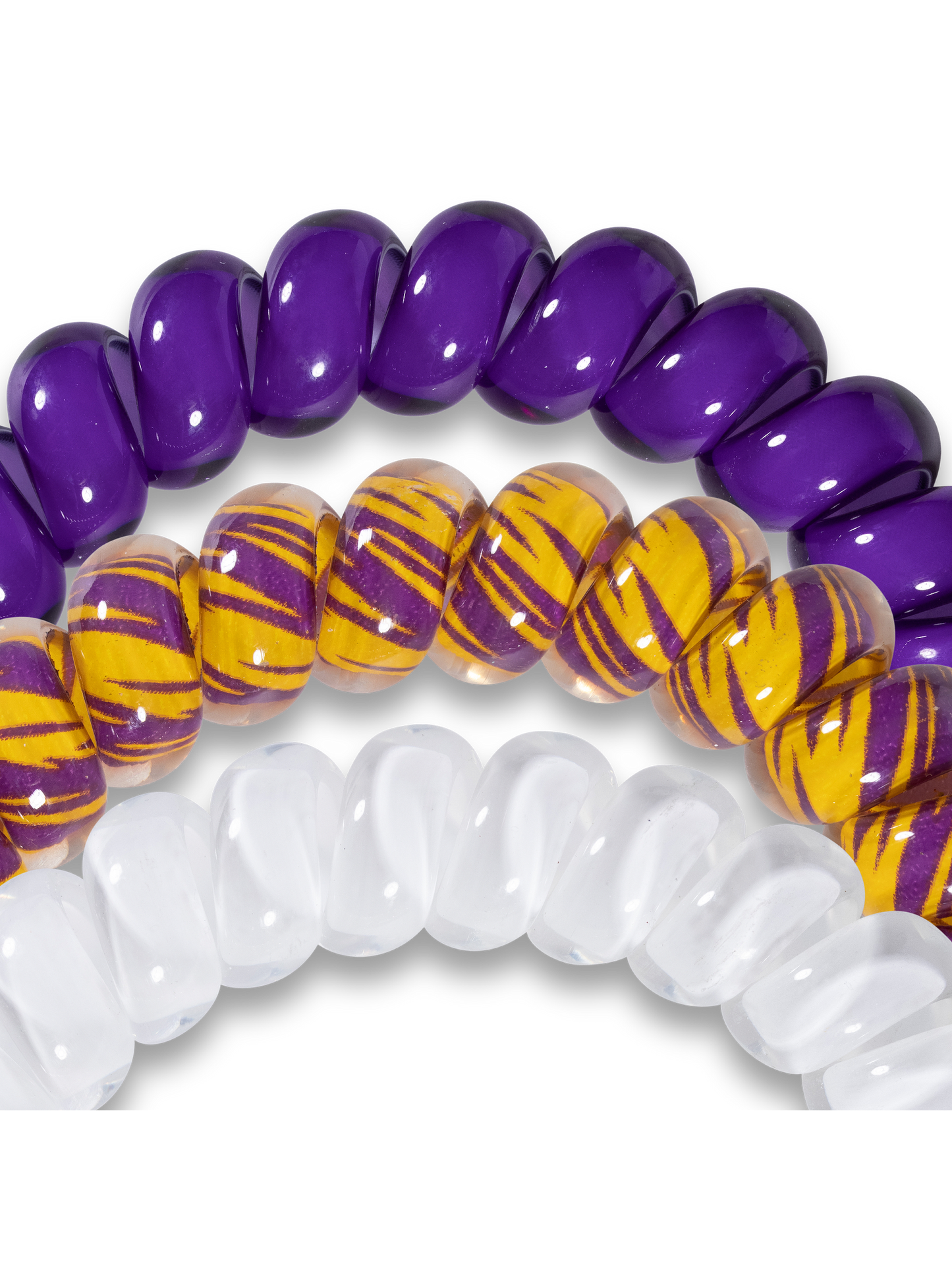 Spiral Hair Coils | Small | LSU Hair Ties