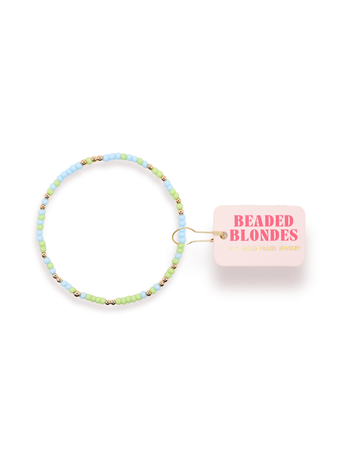 Light Green and Powder Blue Sprinkle Bracelet