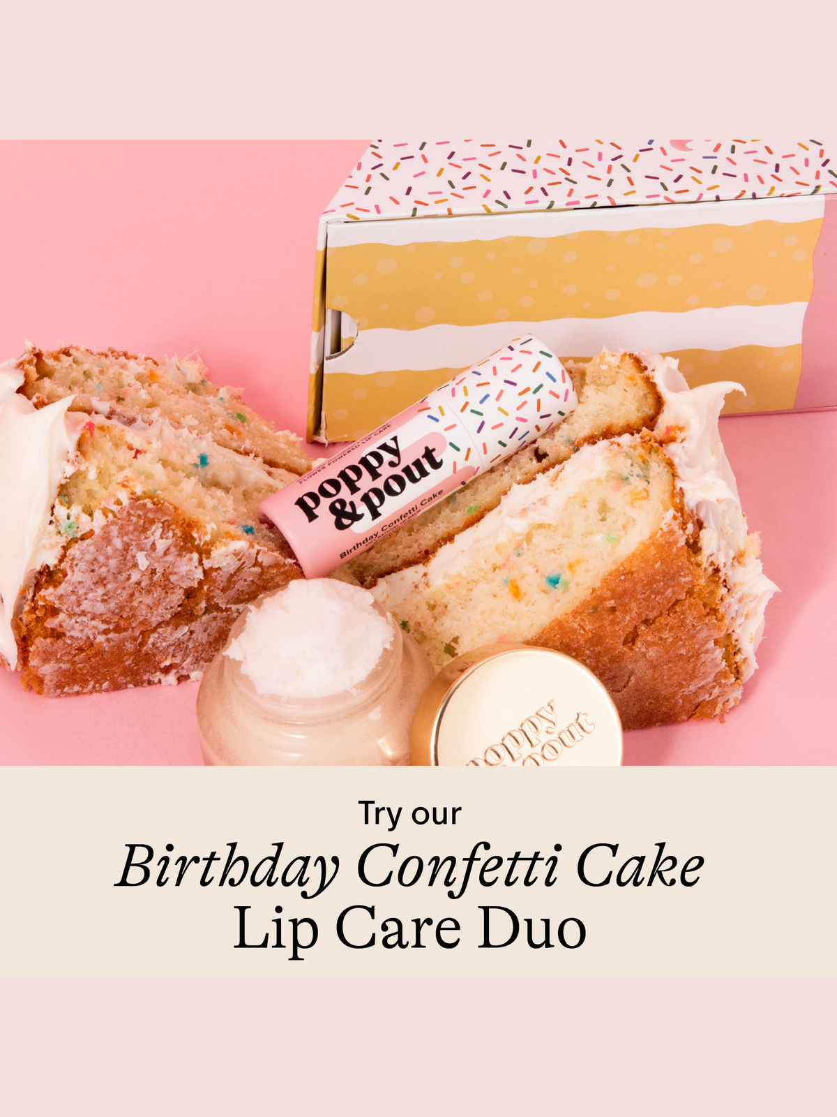 Lip Balm, Birthday Confetti Cake, Purple