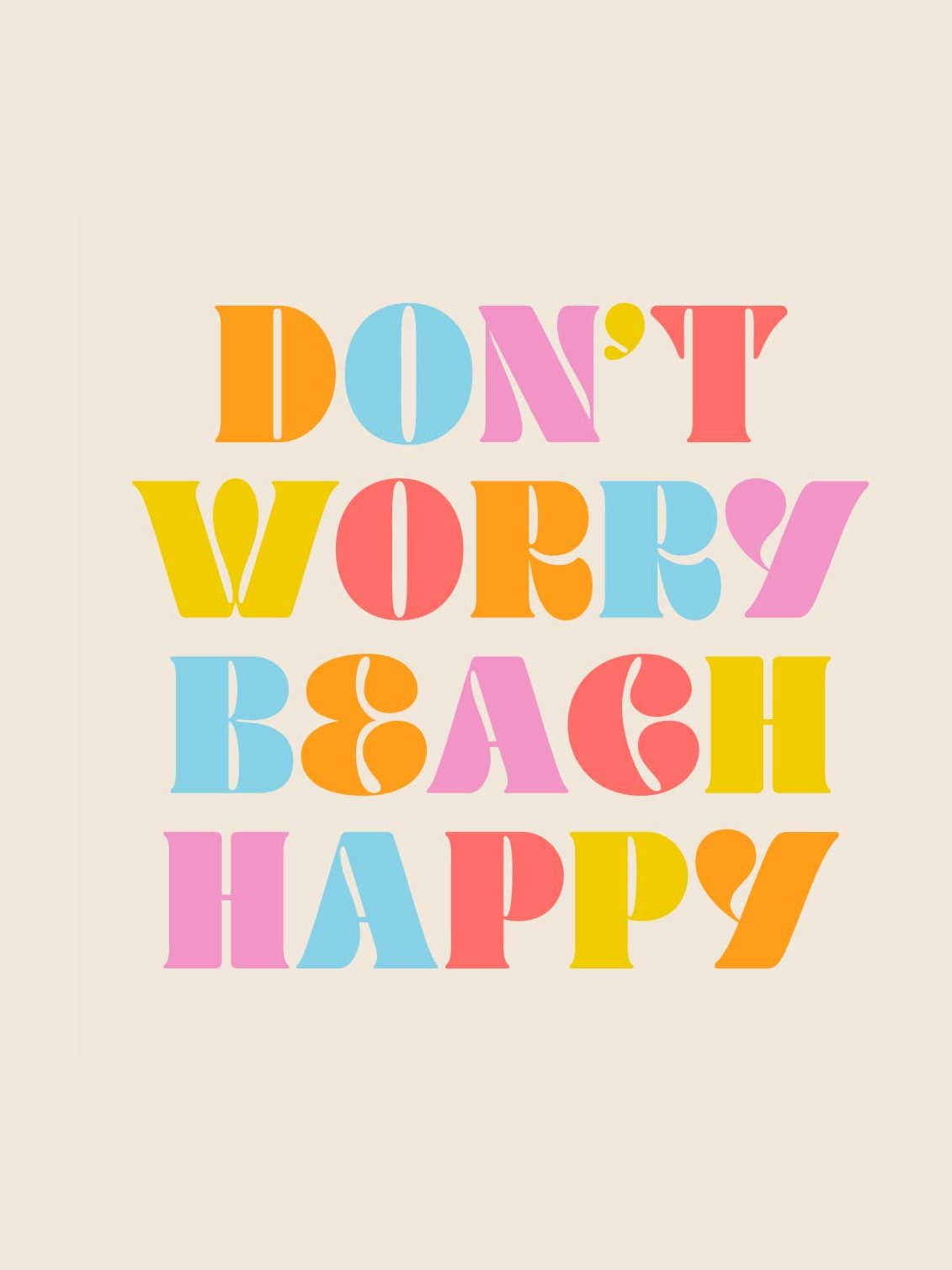 Beach Cocktail Funny Napkins | Don't Worry Beach Happy