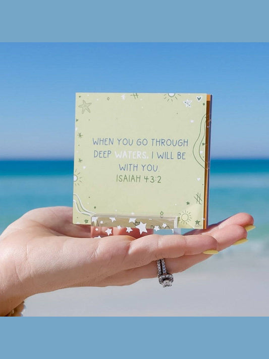 Verses for the Beach – Bible Verse Card Set + Display Stand