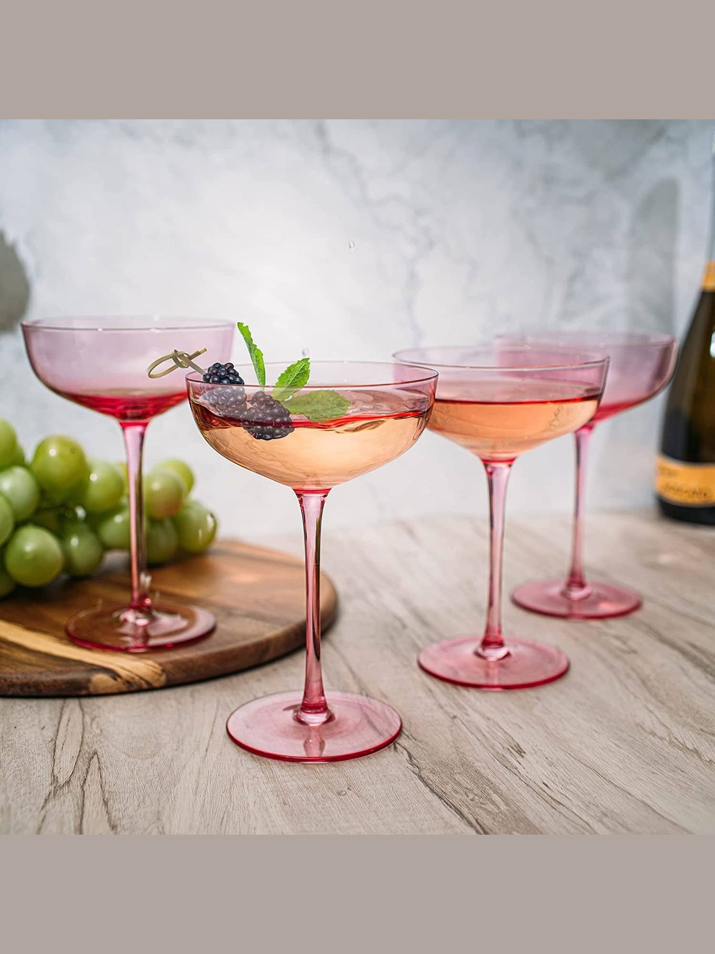 Colored Coupe Glass | 7oz |Rose Color