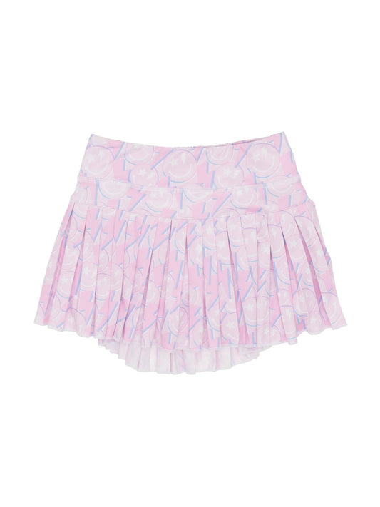 Smiley Spark Mini Pleated Skort