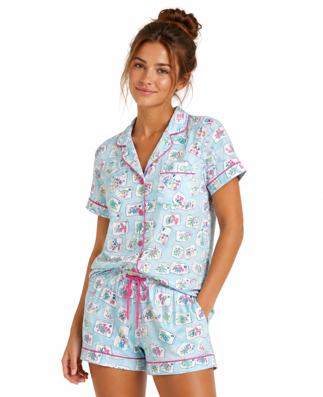 Mahjong Bamboo Pajama Set