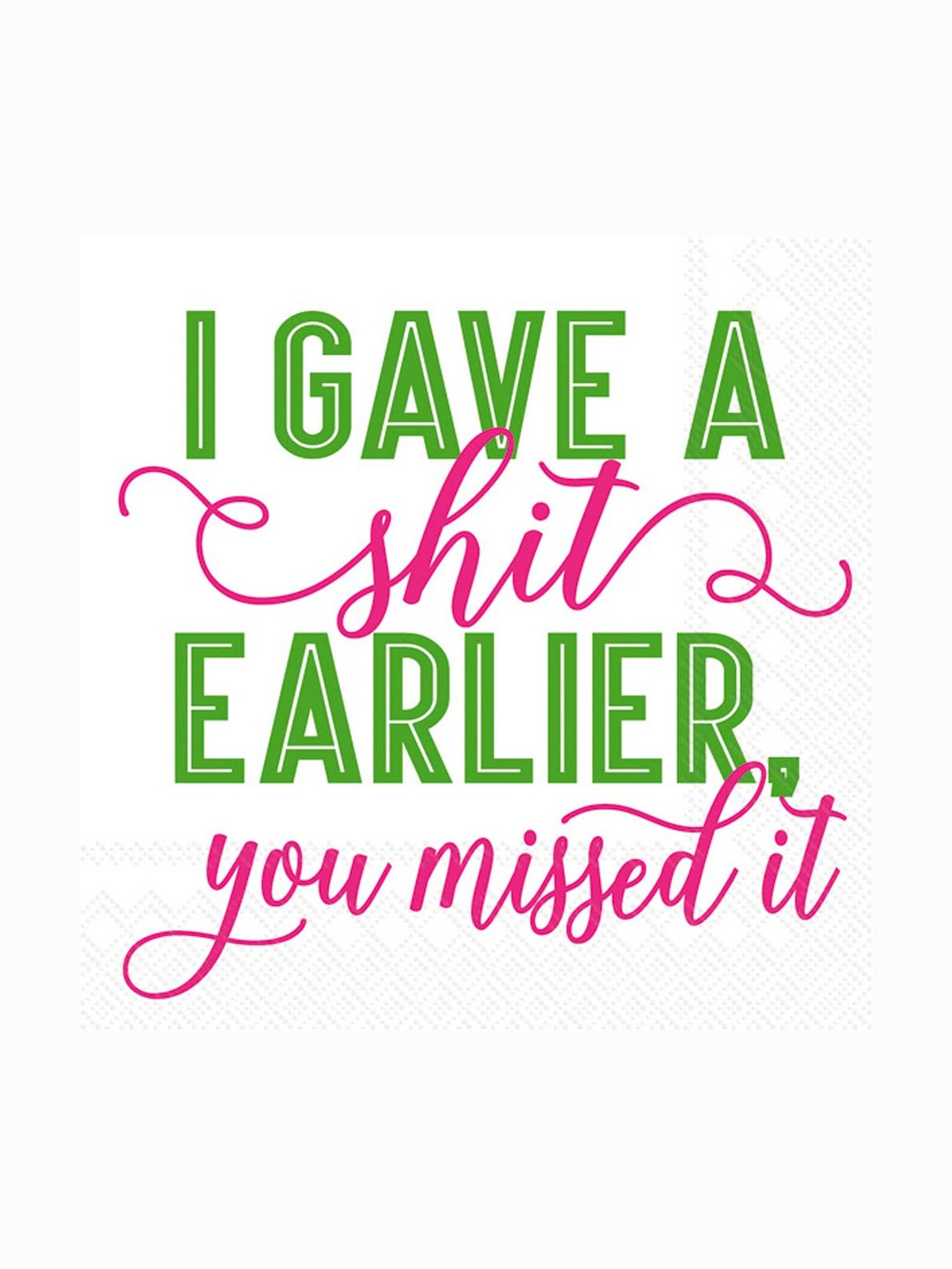 Paper Cocktail Napkins Pack of 20 Earlier