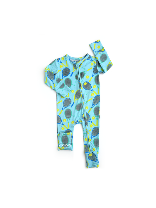 Roger Blue Tennis Zip Bamboo Sleepies Little Sports Outfit