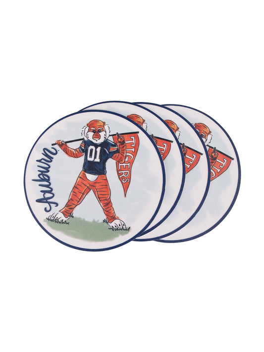 Auburn Mascot Coaster Set/4