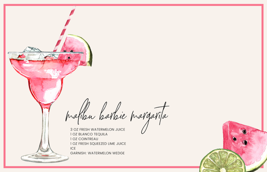 Acrylic Tray COCKTAILS insert set of 10