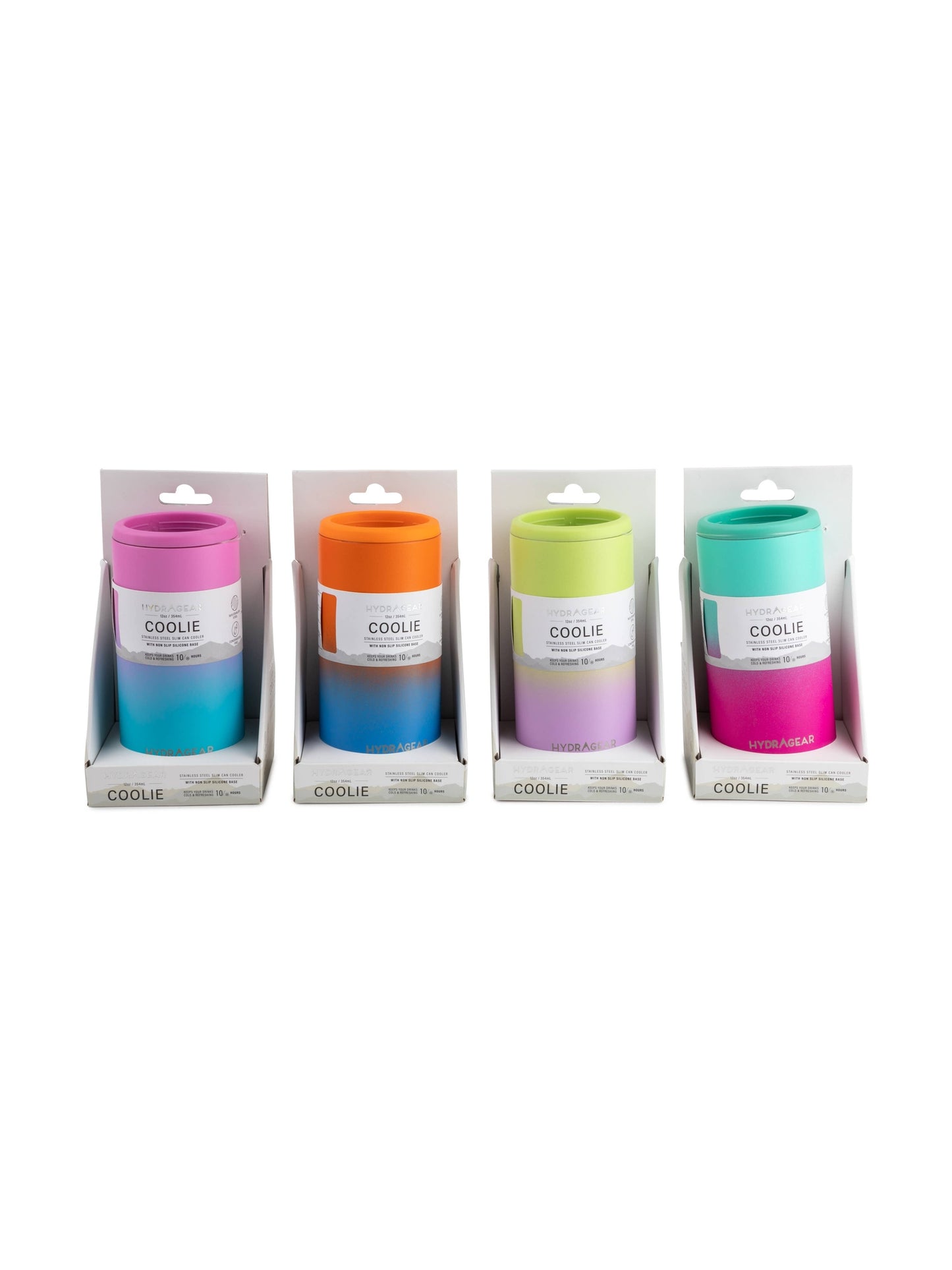 12oz Slim Can Coolie – Assorted Powder Bright Ombre