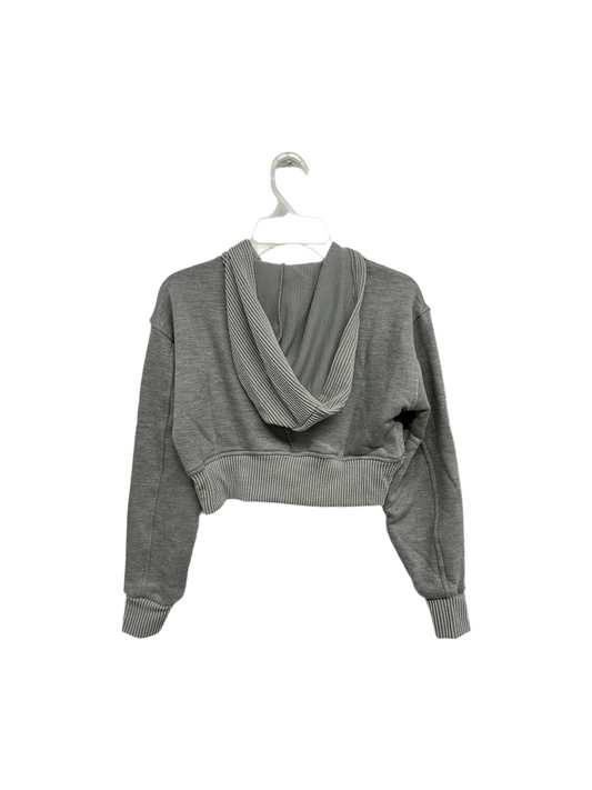 Heather Grey Crop Hoodie Sweater