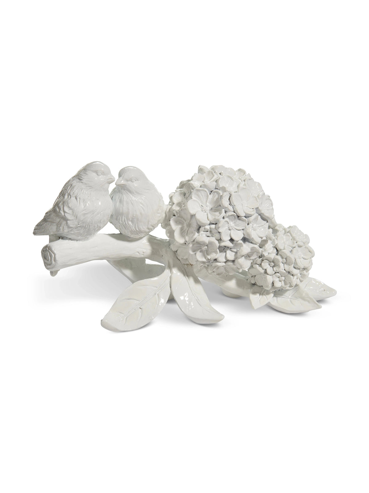 9" White Birds on Branch