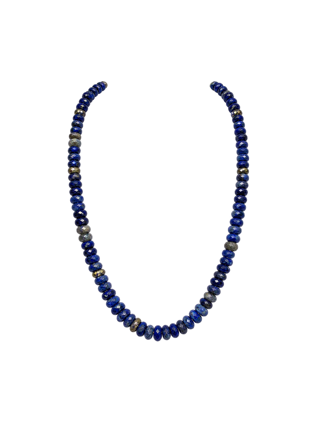 Deep Blue Beaded Glass Necklace
