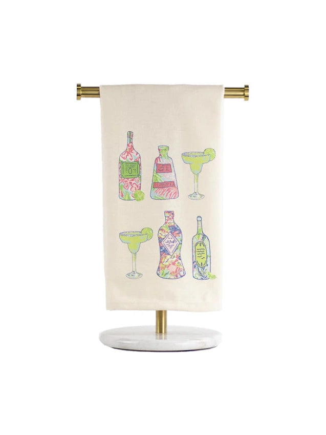 Tequila Sunrise Hand Towel- Cream